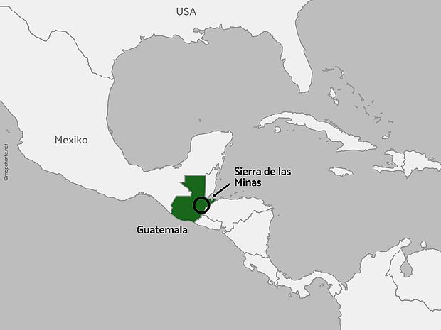 Karte von Guatemala - erstellt mit ©mapchat.net