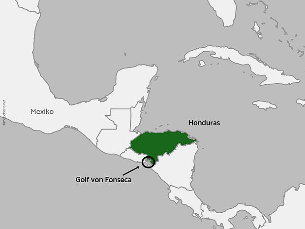 Karte von Honduras - erstellt mit ©mapchart.net