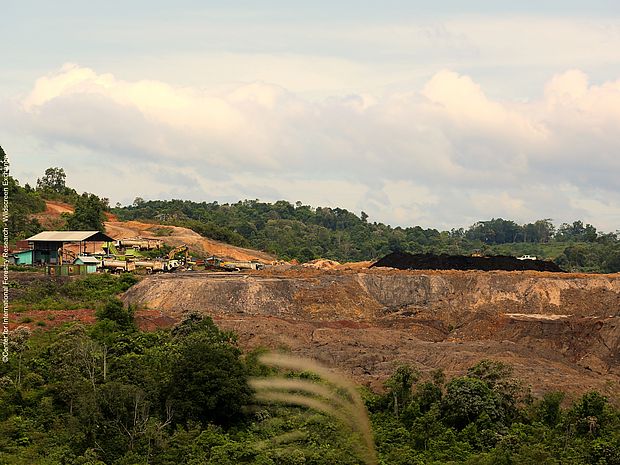 Blick auf die Naturzerstörung durch eine Kohlemine in Indonesien ©Center for International Forestry Research