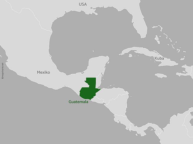 Karte von Guatemala erstellt mit ©mapchart.net