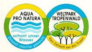Siegel von Aqua pro Natura und Weltpark Tropenwald