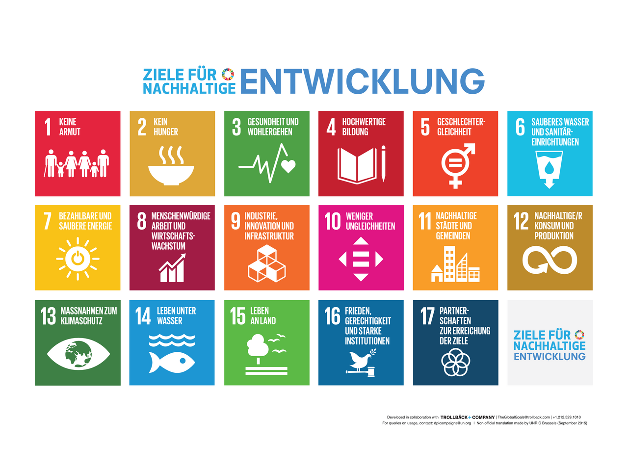 17 Ziele der UN ©UN 17 Ziele der UN