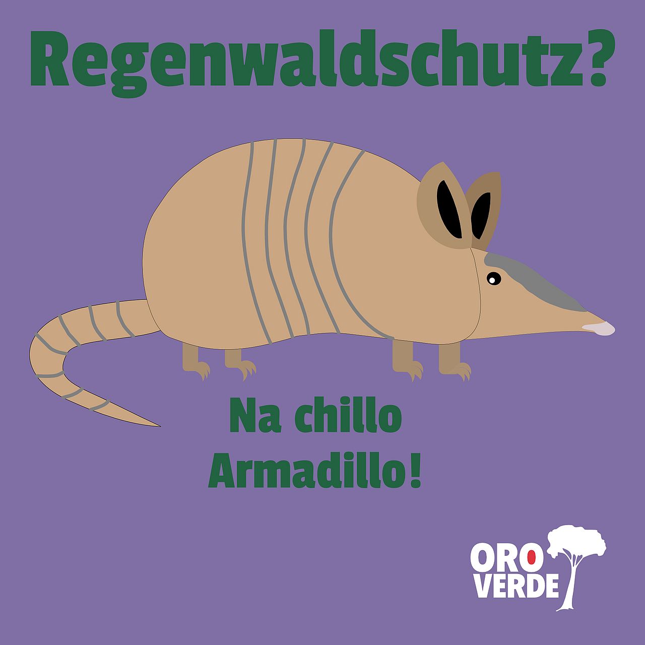 Armadillo-Sticker ohne QR-Code Armadillo-Tier-Sticker für den Tropenwladschutz